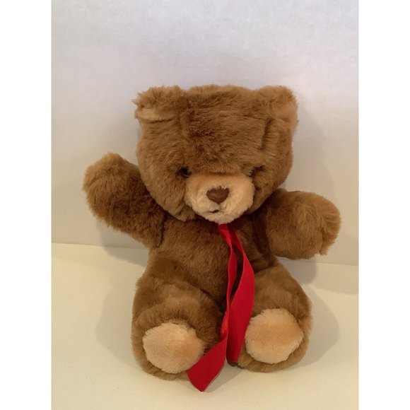 Unbranded | Toys | Vintage Plush Teddy Bear Brown Stuffed Animal Soft ...